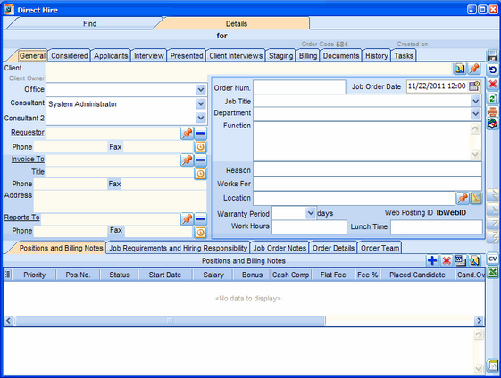 DirectHireJobOrderDataEntry